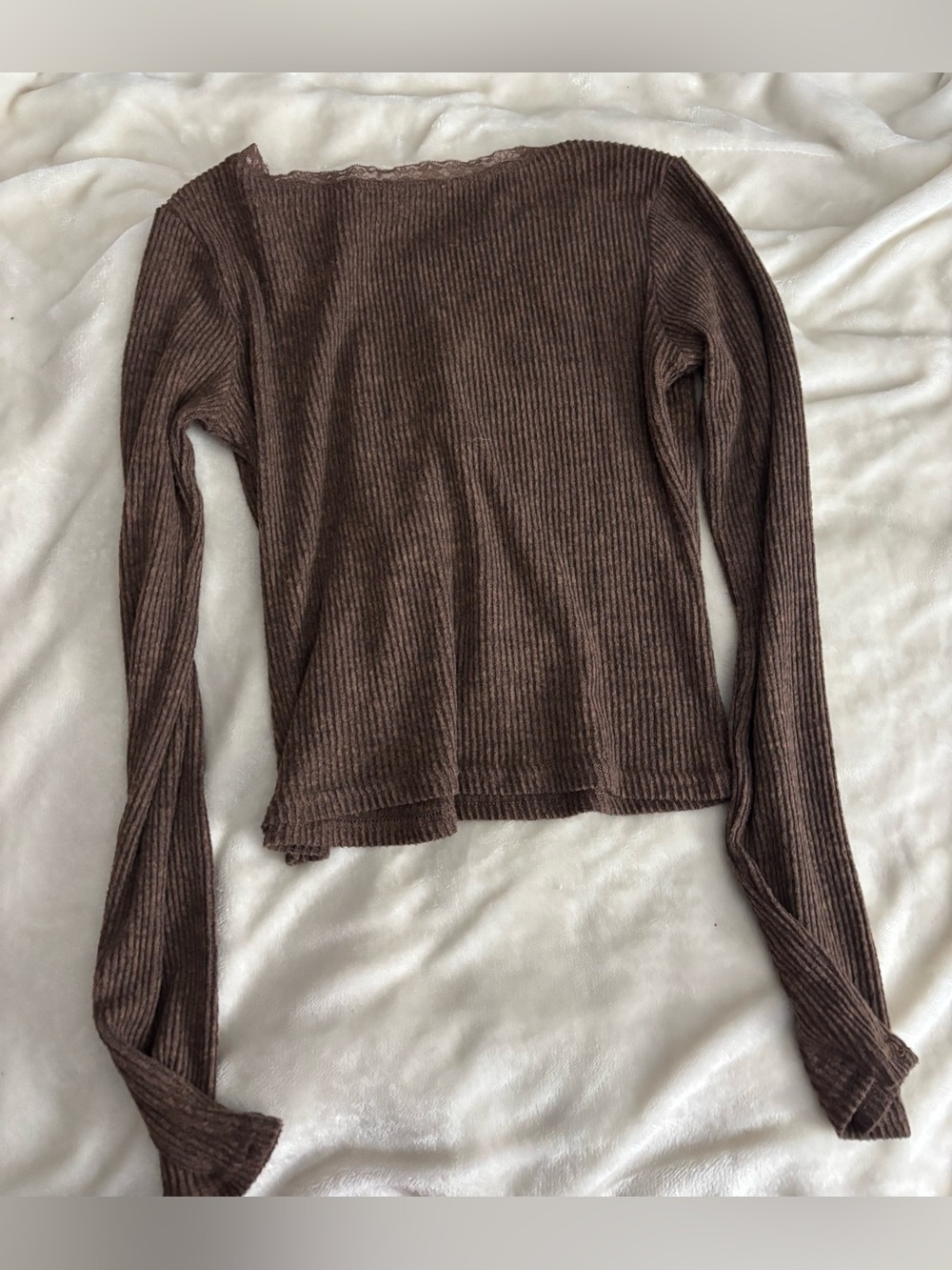 Long sleeve v neck top - Picture 5 of 6